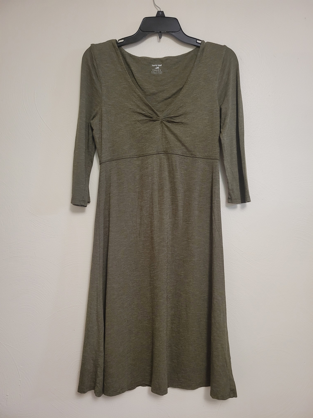 Horny Toad Twist-Front Midi Dress Size Small Organic Cotton Blend